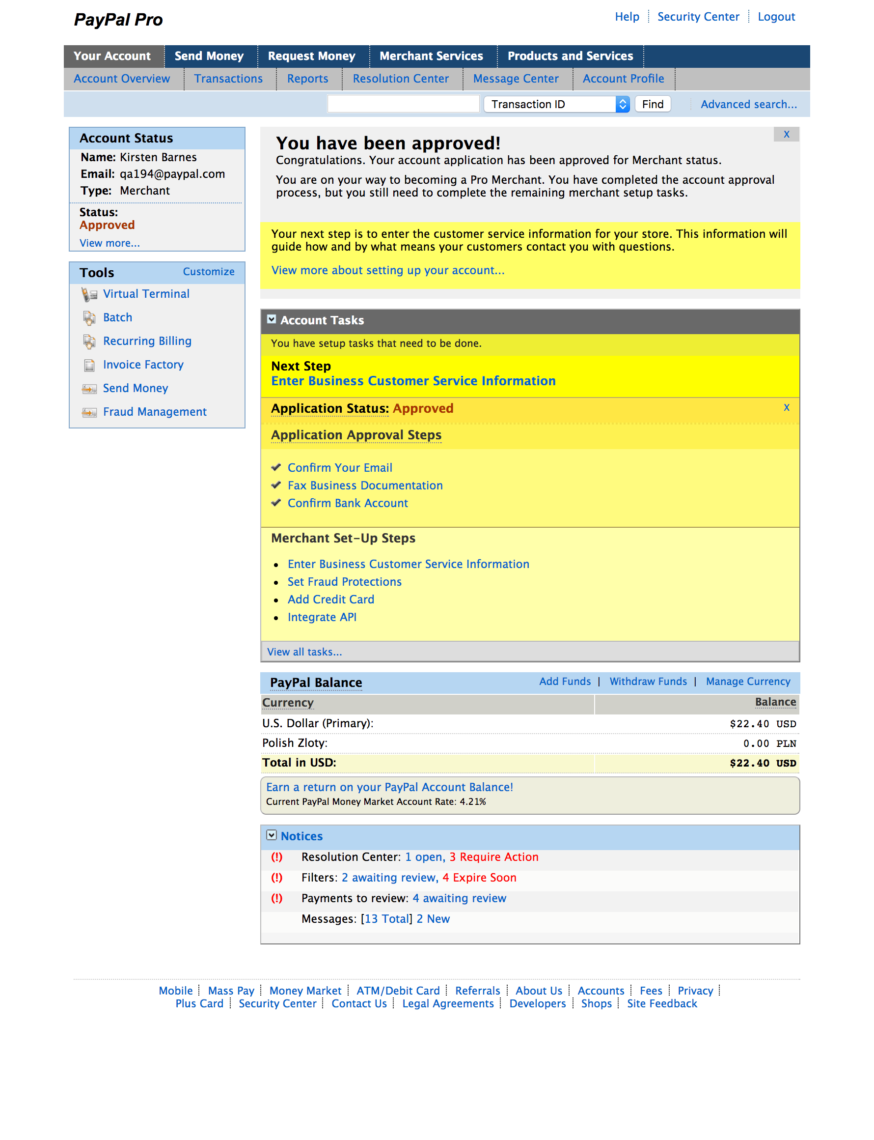 PayPal Approved Account