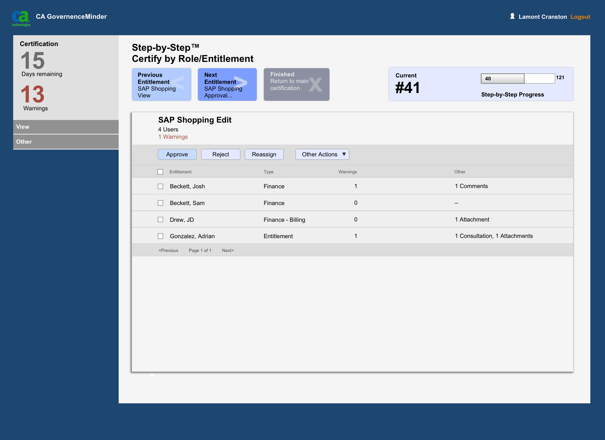 Batch entitlements